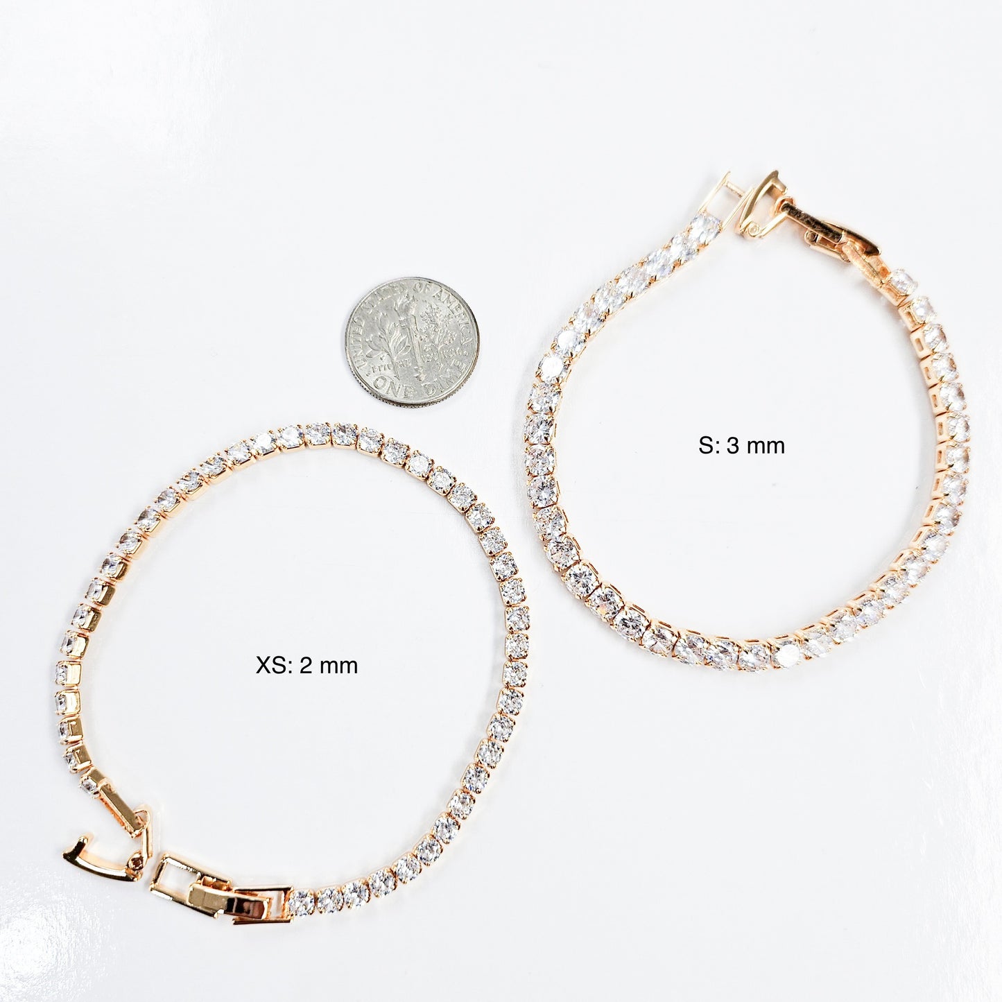 Tennis Bracelet in Gold-plated