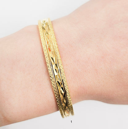 Gold Plated Hinge Bangle