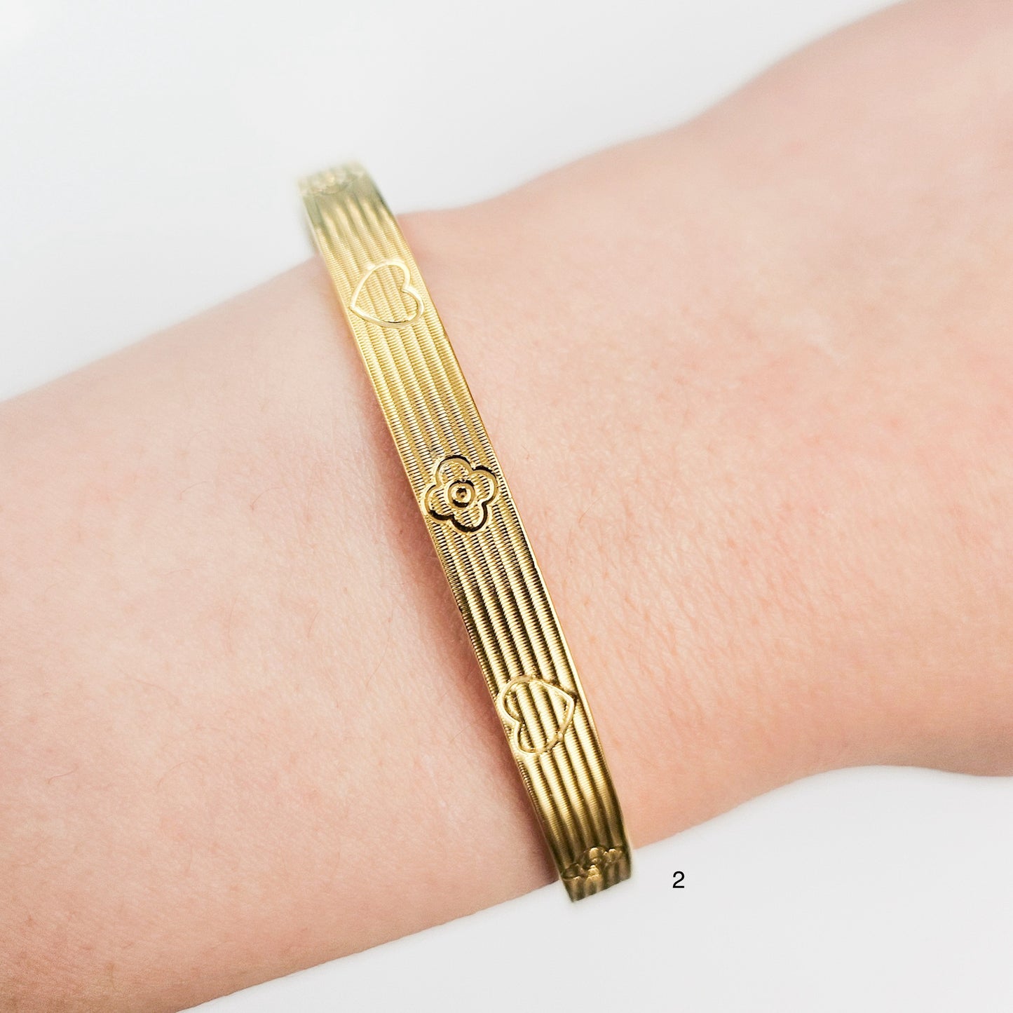 Gold Plated Hinge Bangle