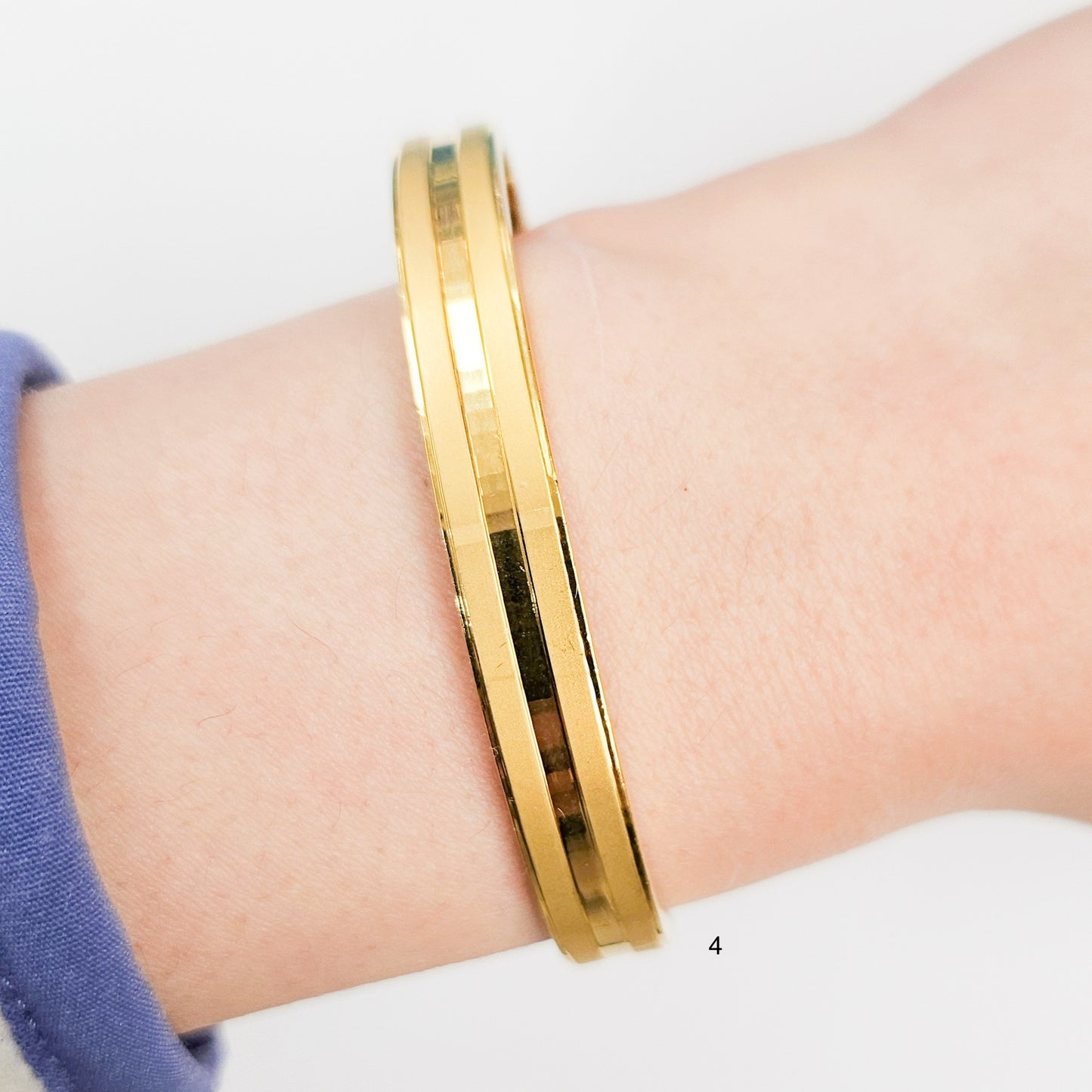 Gold Plated Hinge Bangle