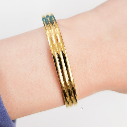 Gold Plated Hinge Bangle