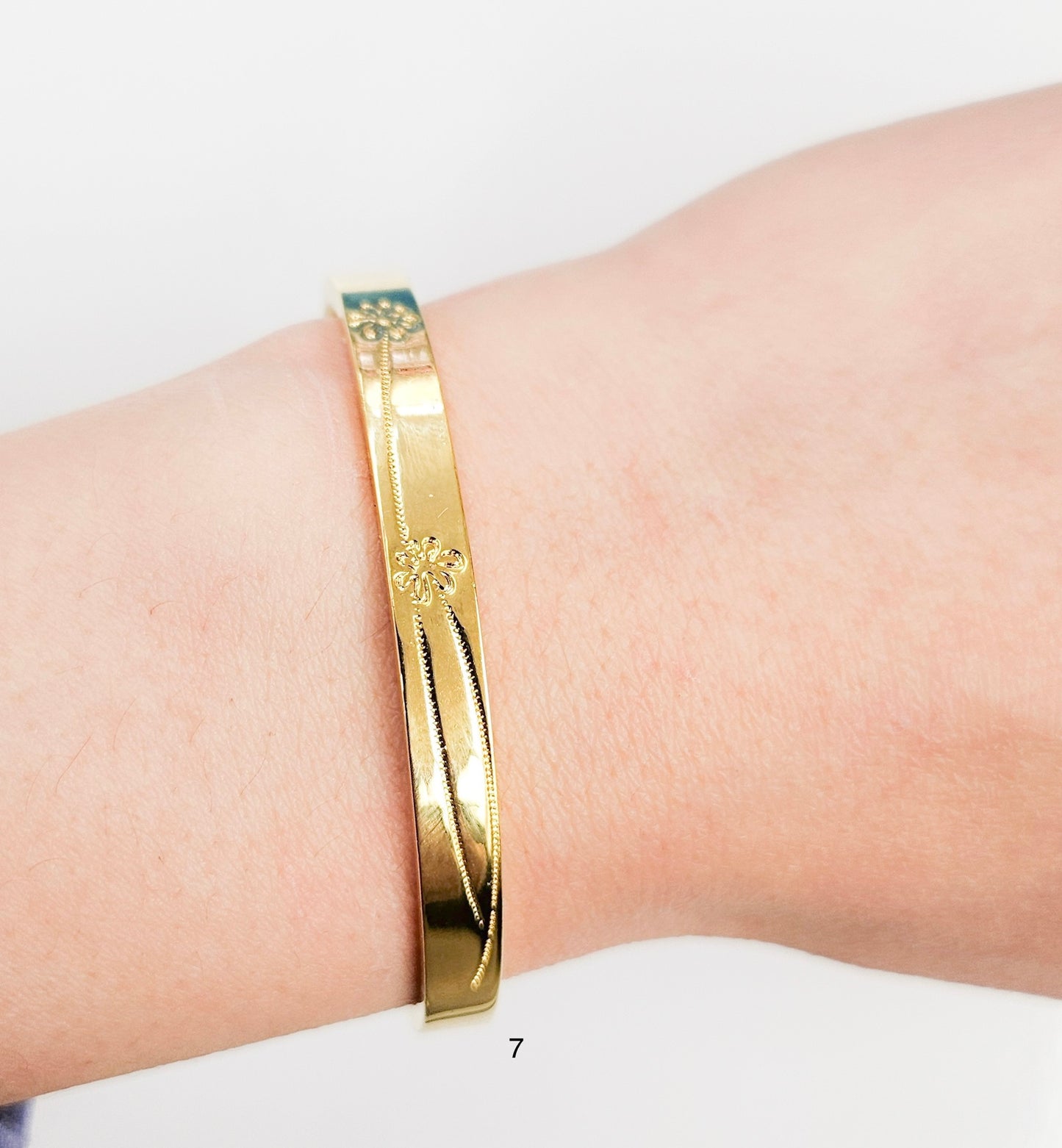Gold Plated Hinge Bangle