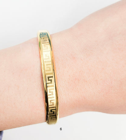 Gold Plated Hinge Bangle