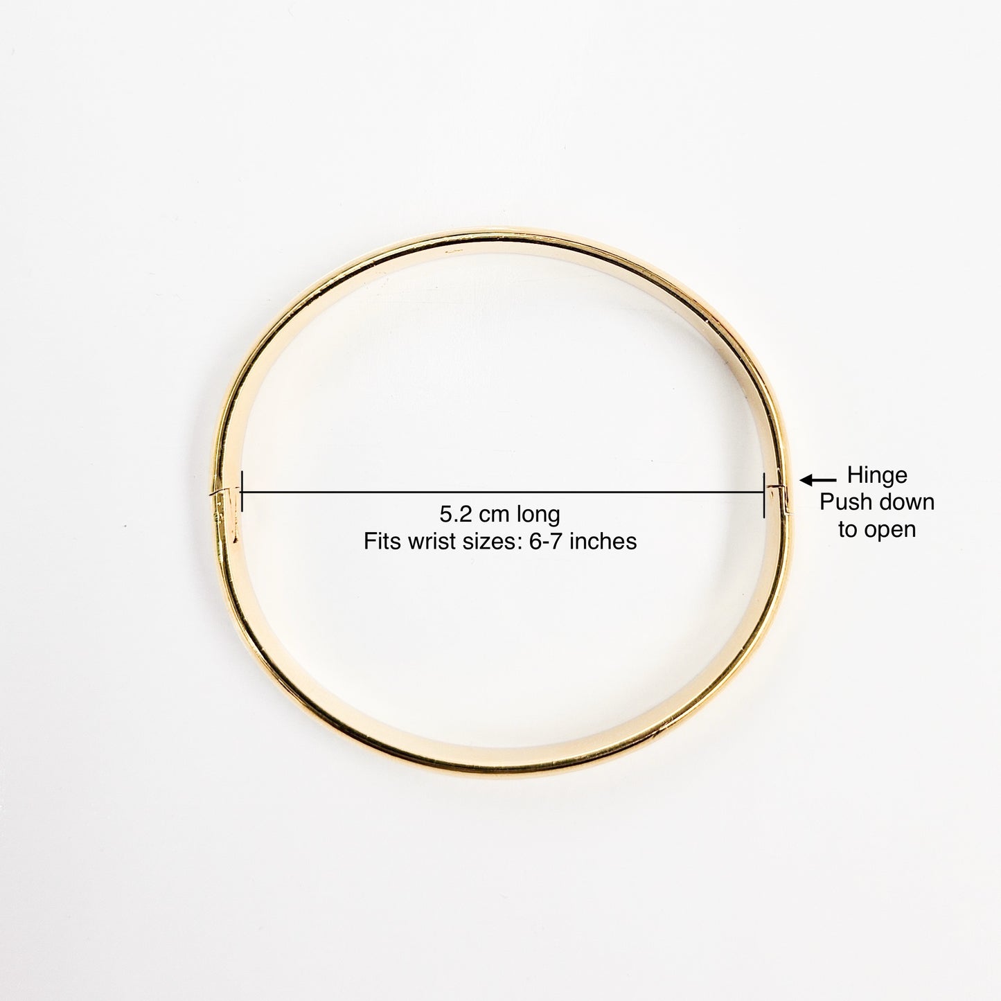 Gold Plated Hinge Bangle