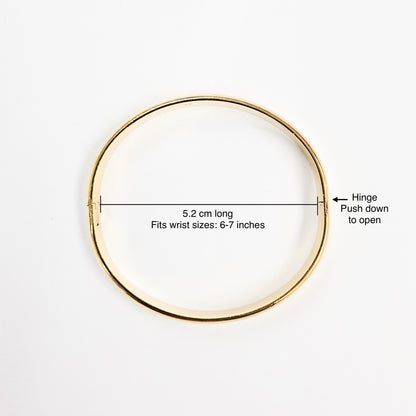 Gold Plated Hinge Bangle