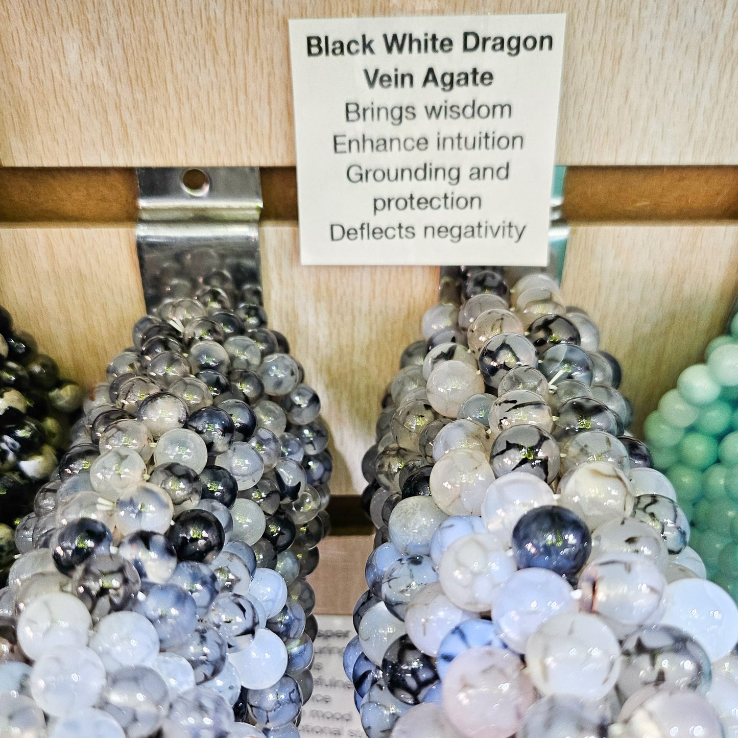 Black and White Dragon Vein Agate
