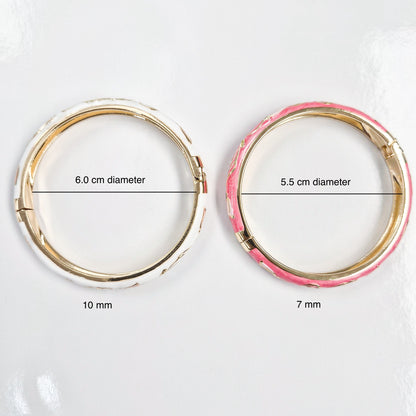 7 mm Tulip Flower Enamel Bangle