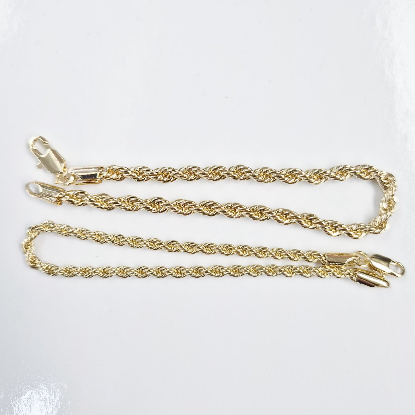 Gold-plated Rope Chain Bracelet