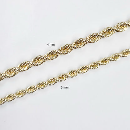 Gold-plated Rope Chain Bracelet