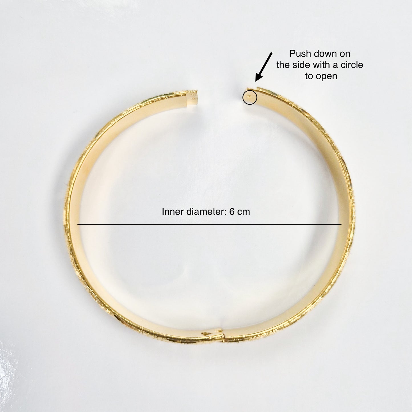 10 mm Textured Gold Bangle