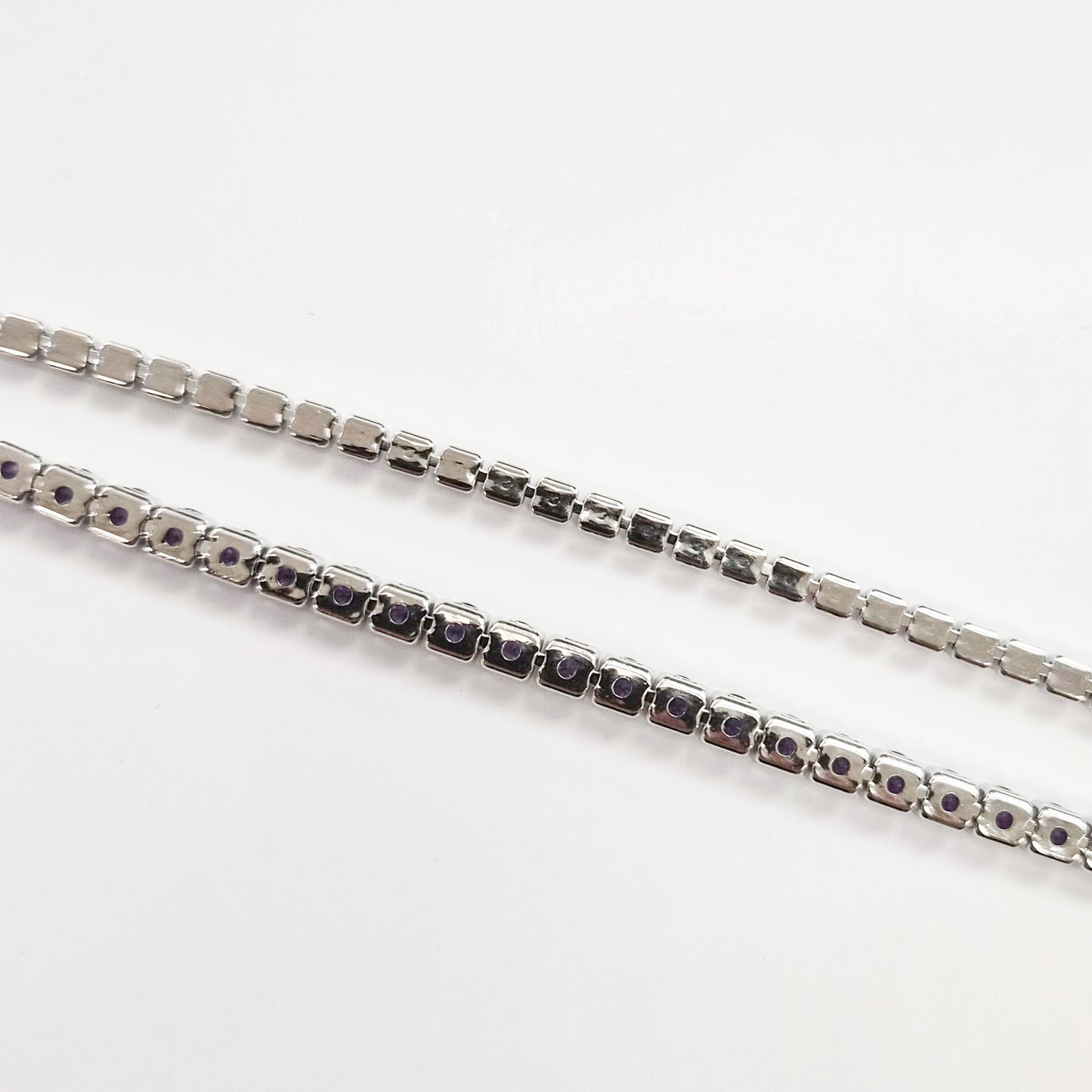 Purple Cubic Zirconia Tennis Bracelet
