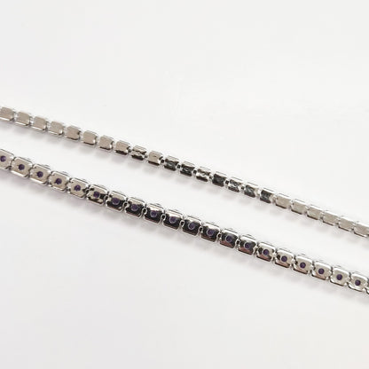 Purple Cubic Zirconia Tennis Bracelet