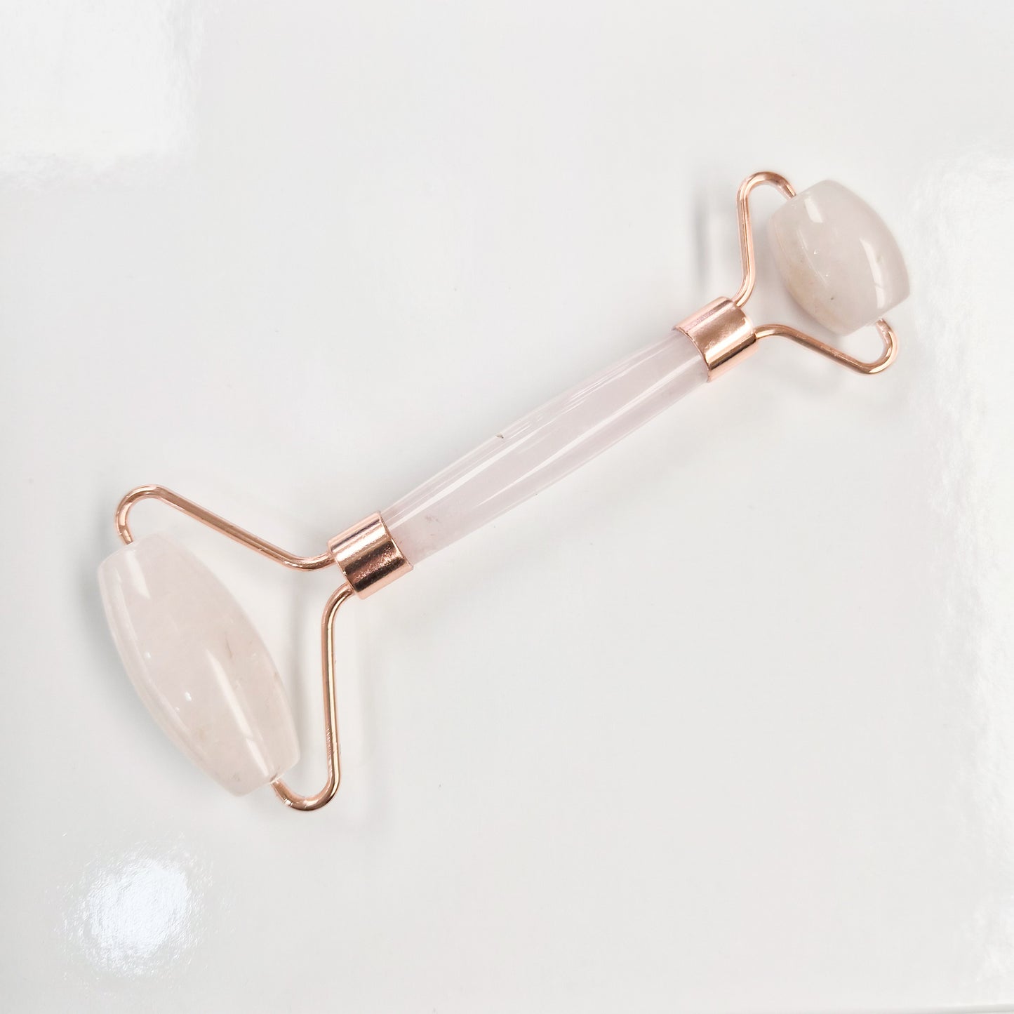 Natural Jade and Rosequartz Stone Roller