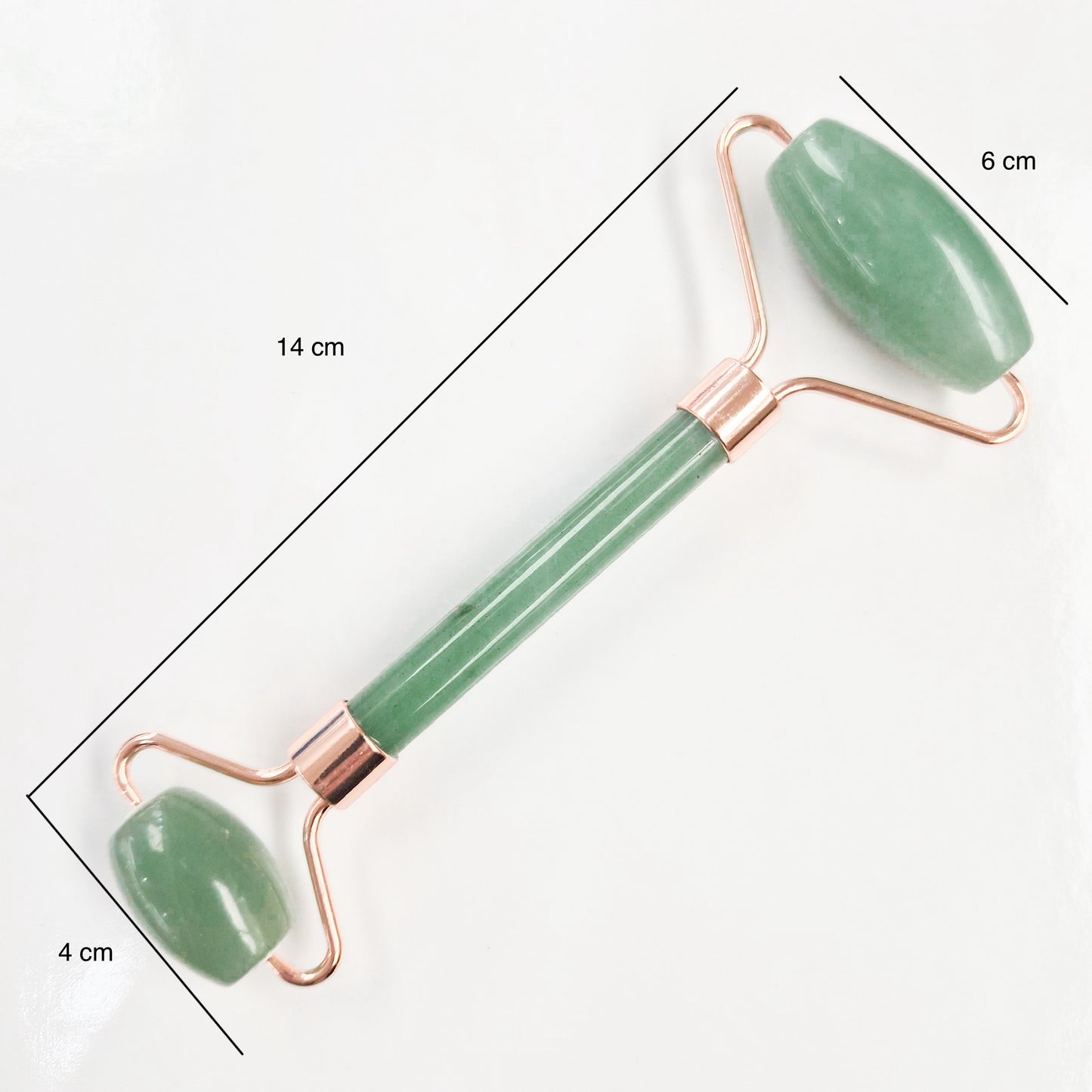 Natural Jade and Rosequartz Stone Roller