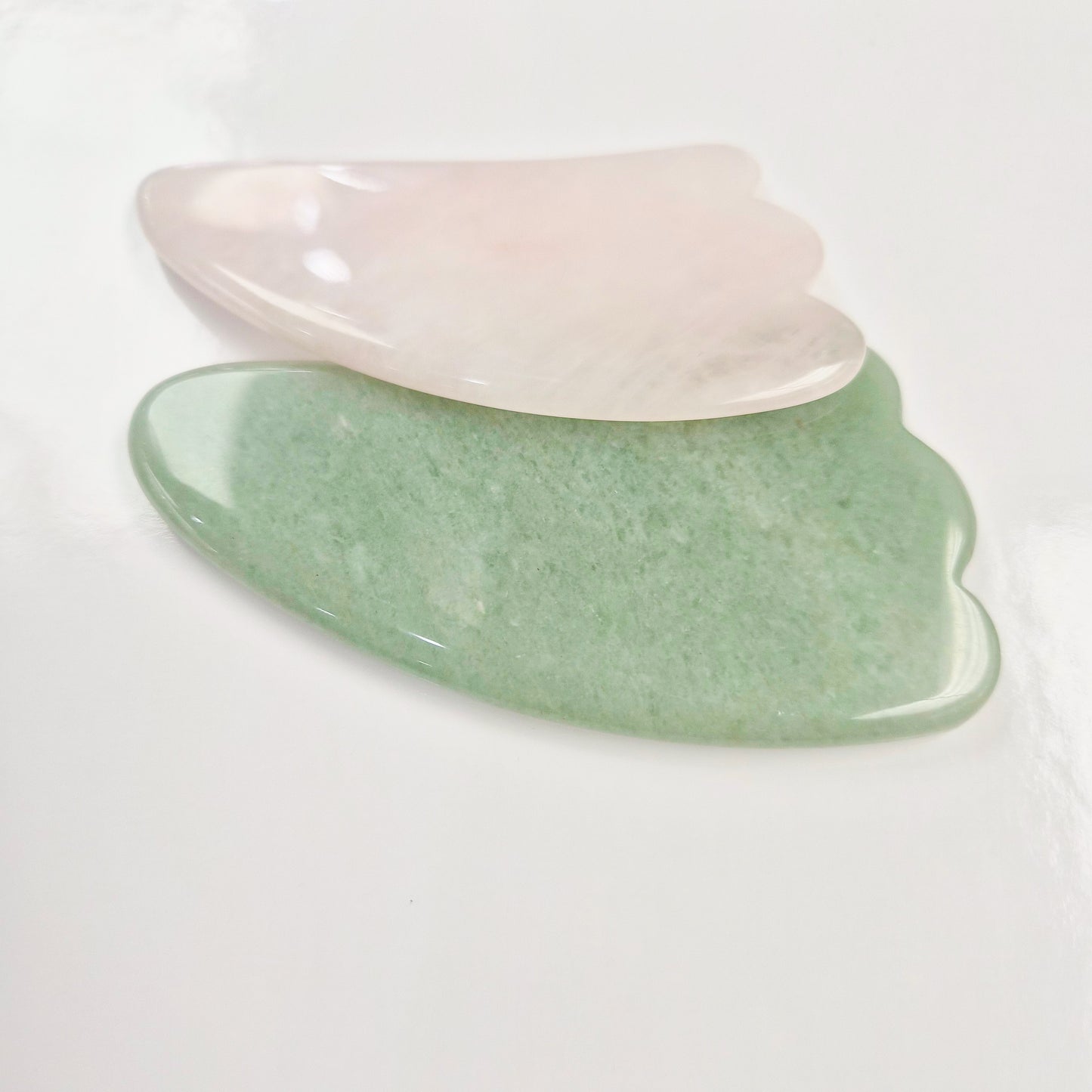 Jade and Rosequartz Guasha Stone Massager