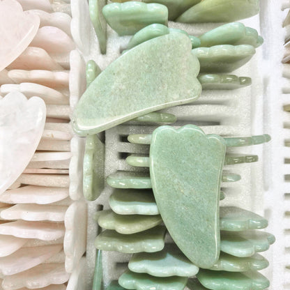 Jade and Rosequartz Guasha Stone Massager