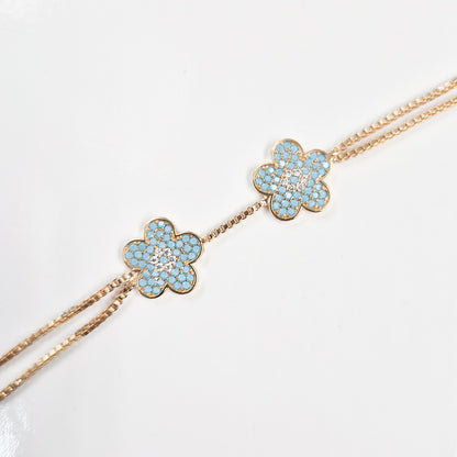 Blue Flowers Handchain