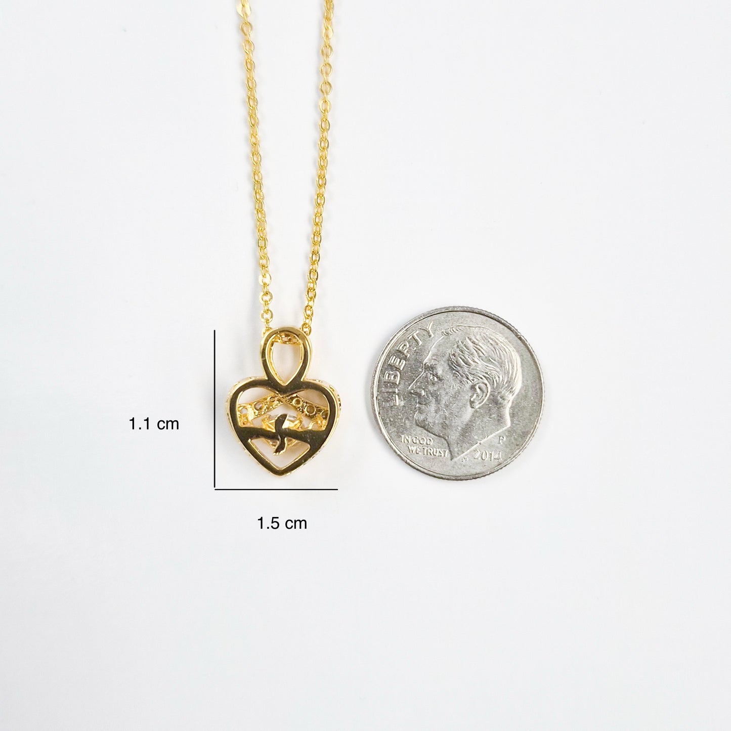 Gold-plated Heart Jewel Necklace