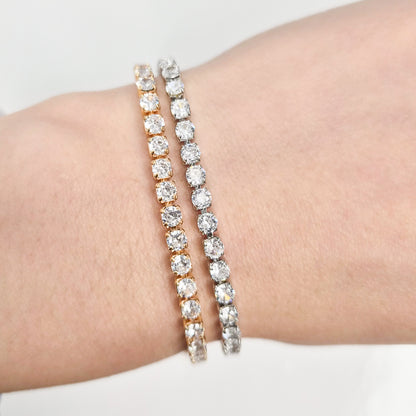 18K Gold-plated Cubic Zirconia Tennis Bracelet 2 mm