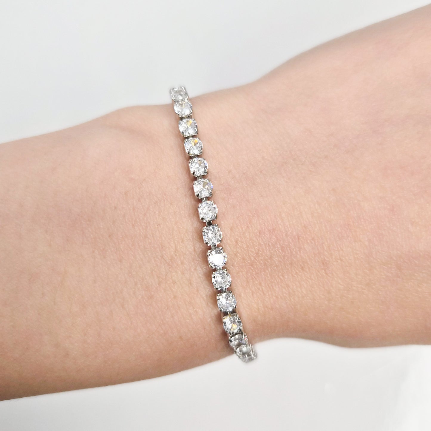18K Gold-plated Cubic Zirconia Tennis Bracelet 2 mm