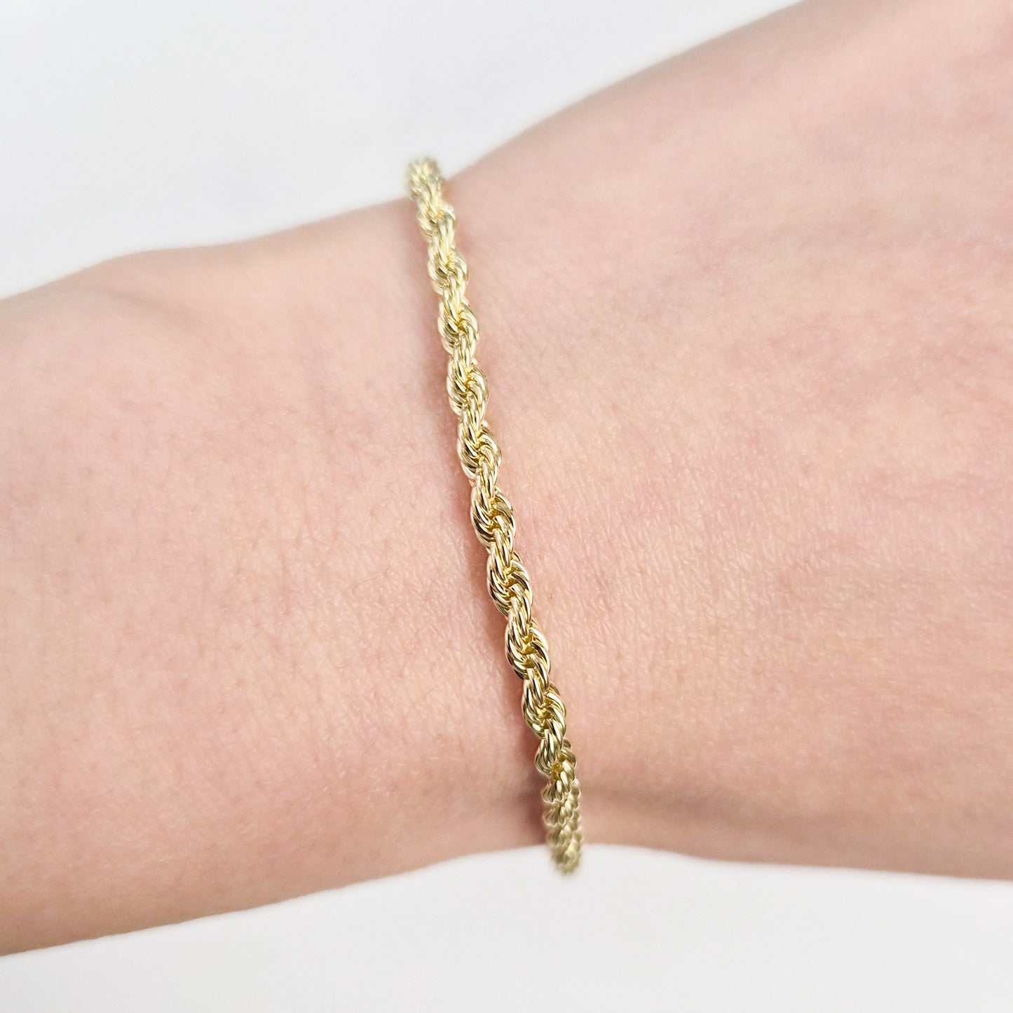 Gold-plated Rope Chain Bracelet