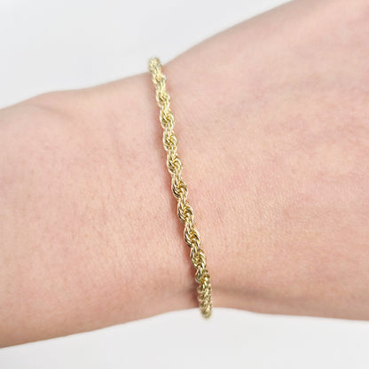 Gold-plated Rope Chain Bracelet