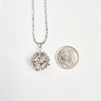 Bedazzled Evil Eye Spinner Necklace