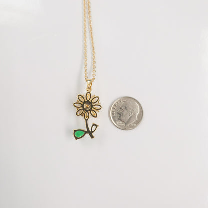 Full Flower Spinner Necklace