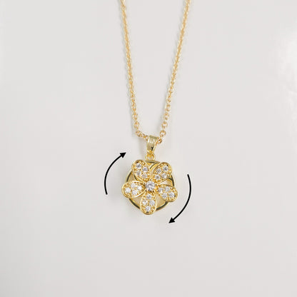 Flower Power Spinner Necklace