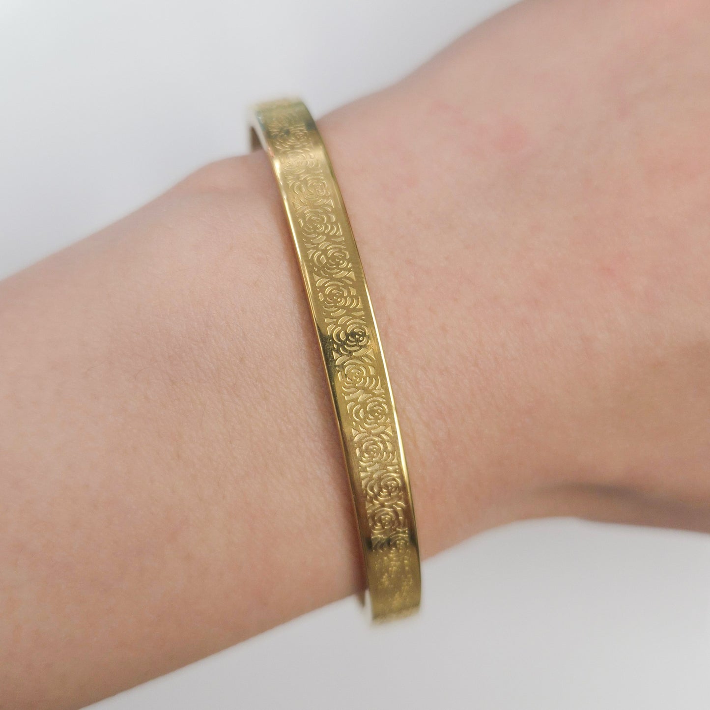 Roses Stainless Steel Bangle