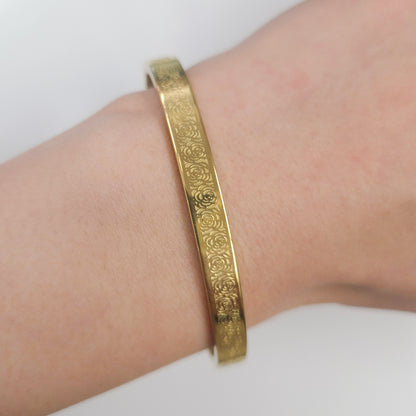 Roses Stainless Steel Bangle