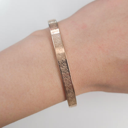 Roses Stainless Steel Bangle