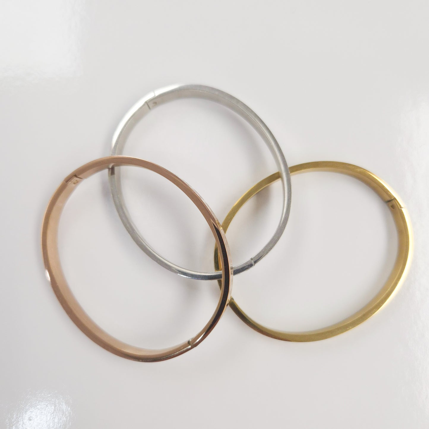 Butterfly and Heart Stainless Steel Bangle