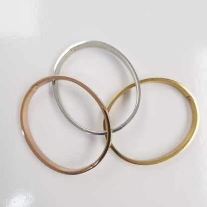 Greek Pattern Stainless Steel Bangle