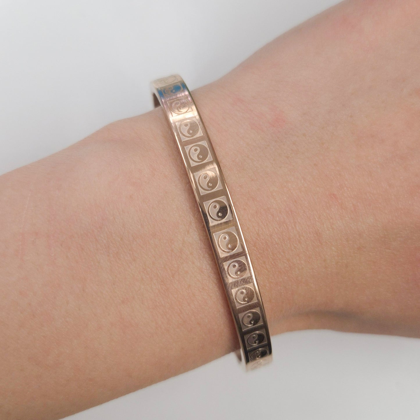 Yin Yang Stainless Steel Bangle