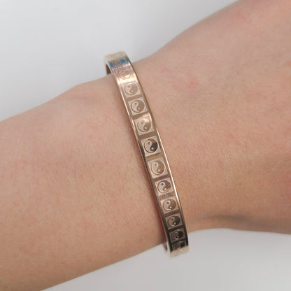 Yin Yang Stainless Steel Bangle