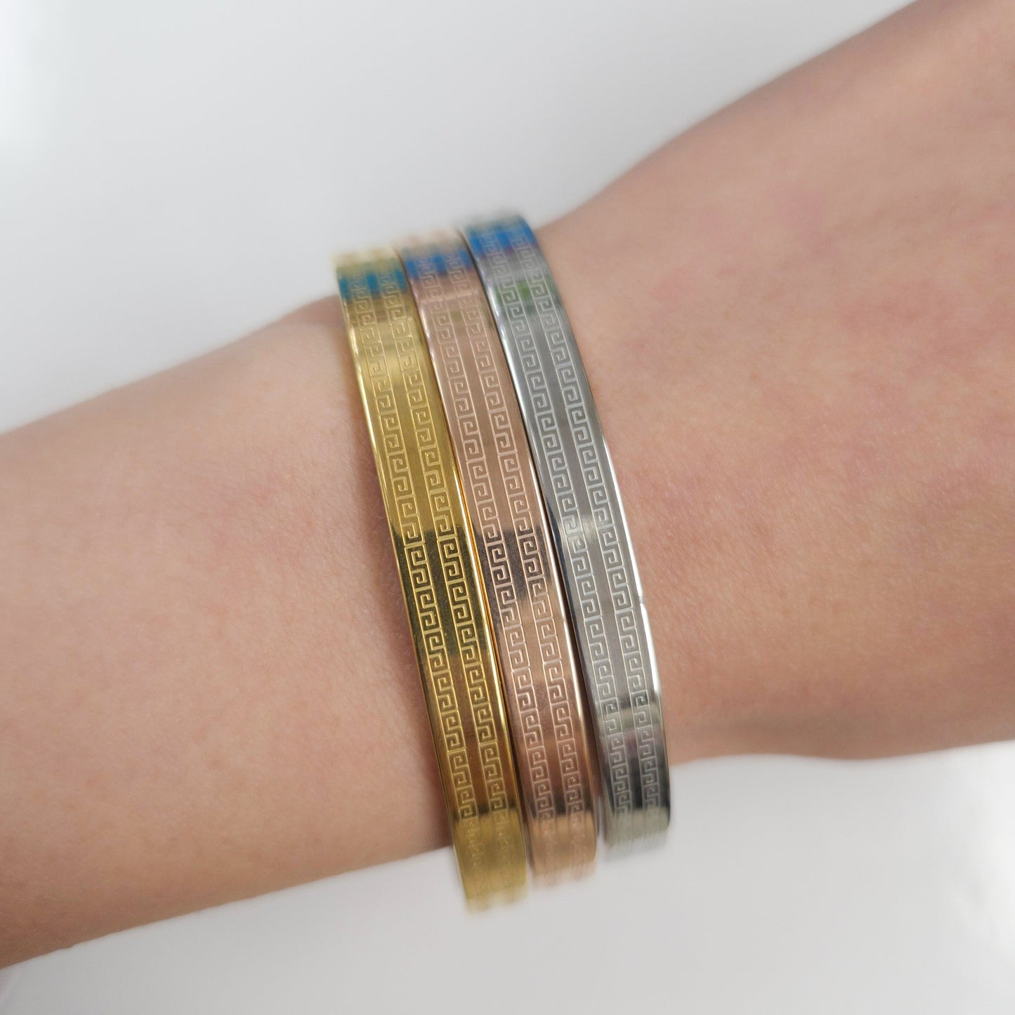 Spiral Swirl Stainless Steel Bangle