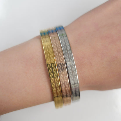 Spiral Swirl Stainless Steel Bangle