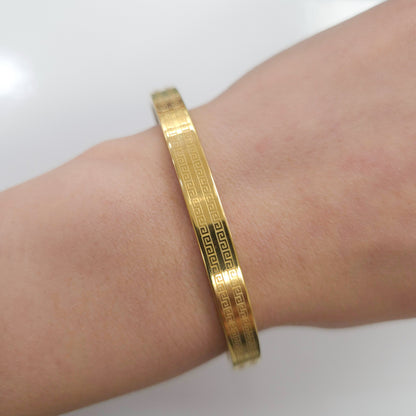 Spiral Swirl Stainless Steel Bangle