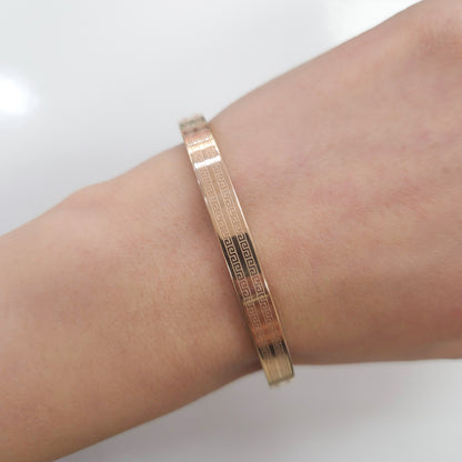 Spiral Swirl Stainless Steel Bangle