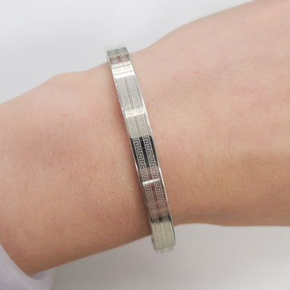 Spiral Swirl Stainless Steel Bangle