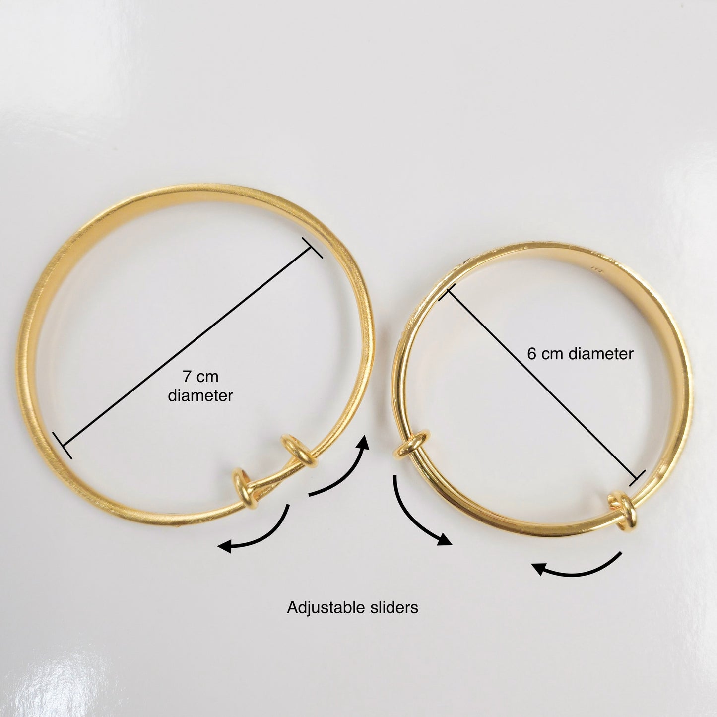 22K Gold-plated Trendy Bangles (Adjustable)