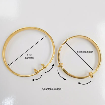 22K Gold-plated Trendy Bangles (Adjustable)