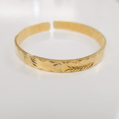22K Gold-plated Symbolic Bangle Cuff