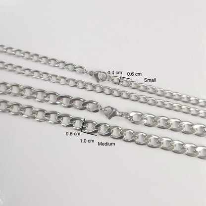 Stainless Steel Curb Link Chains 4mm 6mm