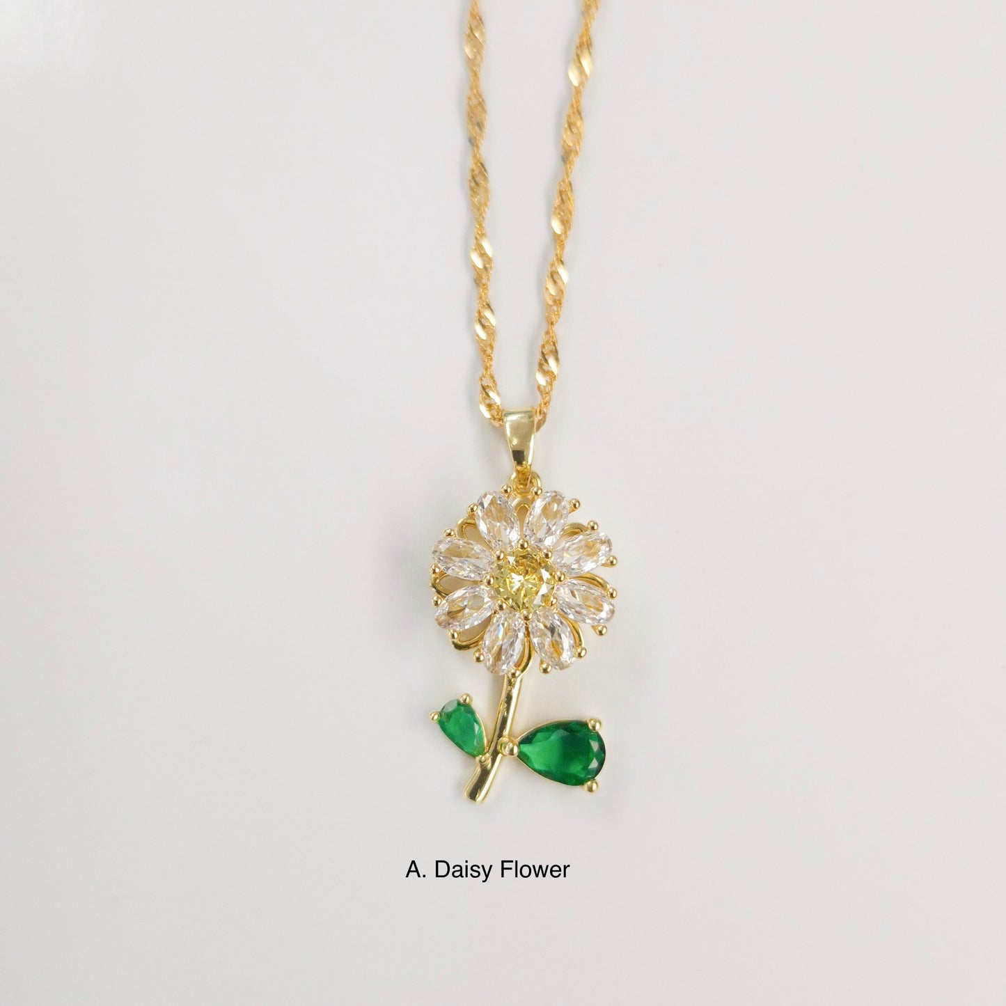 Daisy Sunflower Fidget Spinner Necklace