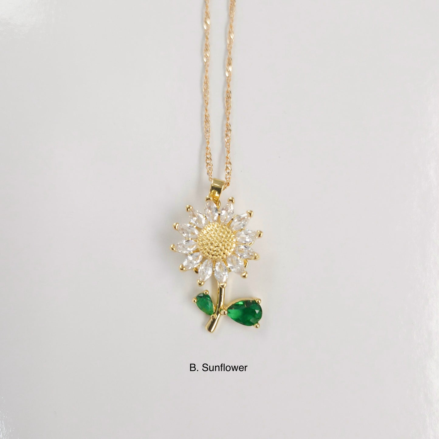 Daisy Sunflower Fidget Spinner Necklace