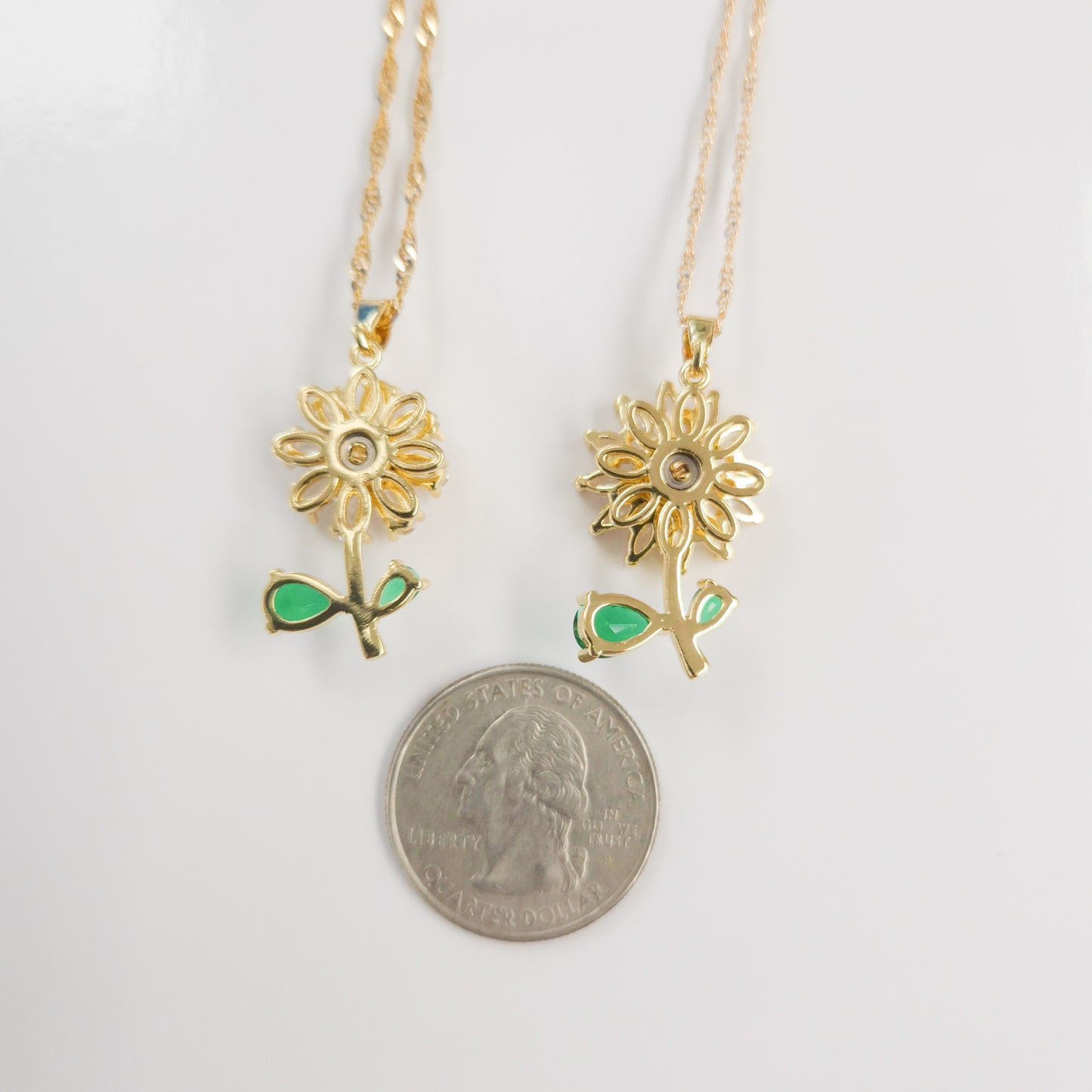 Daisy Sunflower Fidget Spinner Necklace