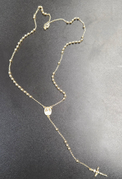 18K Goldplated Miraculous Medal Rosary