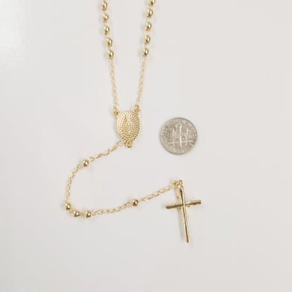 18K Goldplated Miraculous Medal Rosary